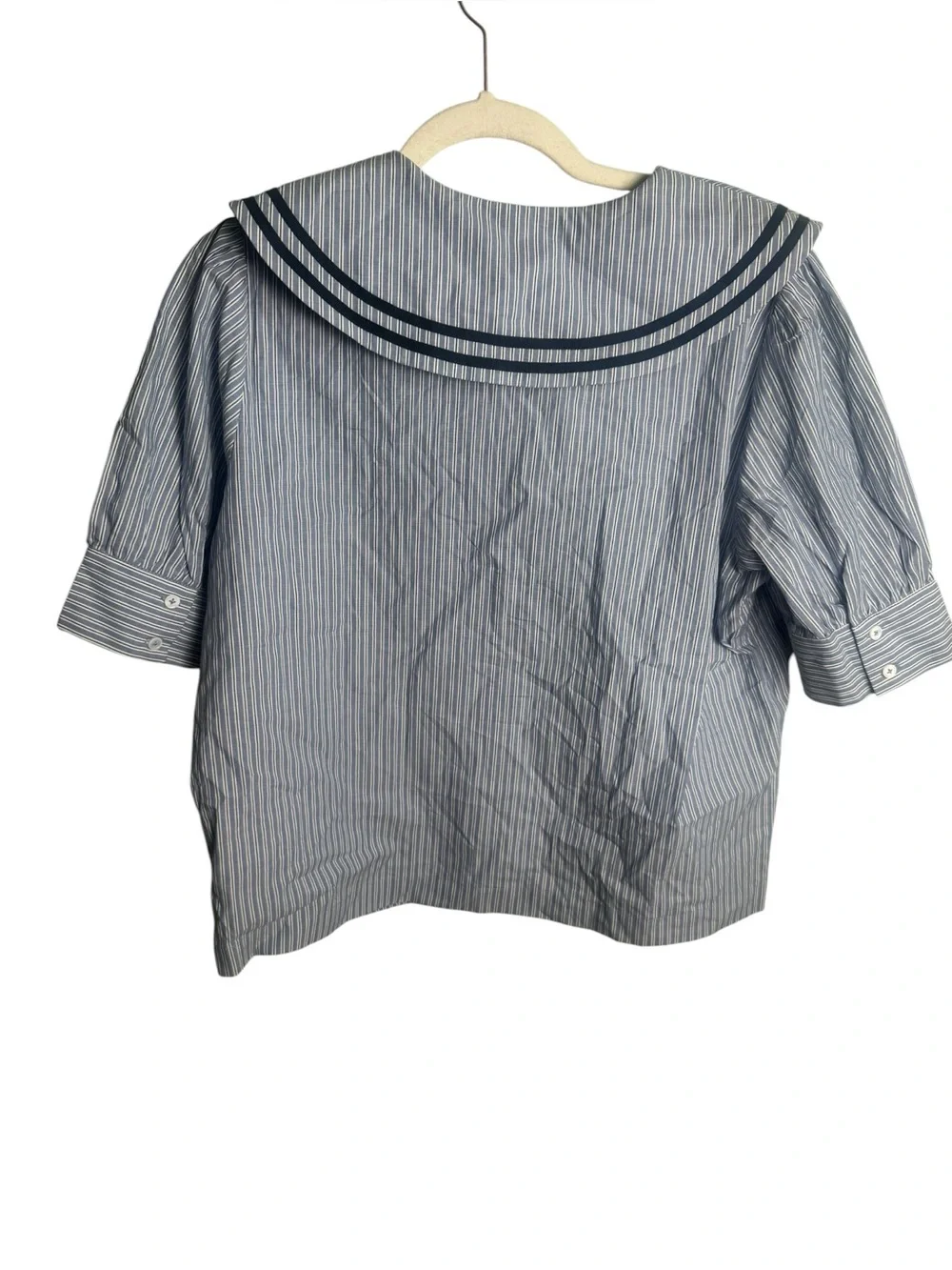 Tuckernuck Parisian Stripe Renee Blouse NWT S